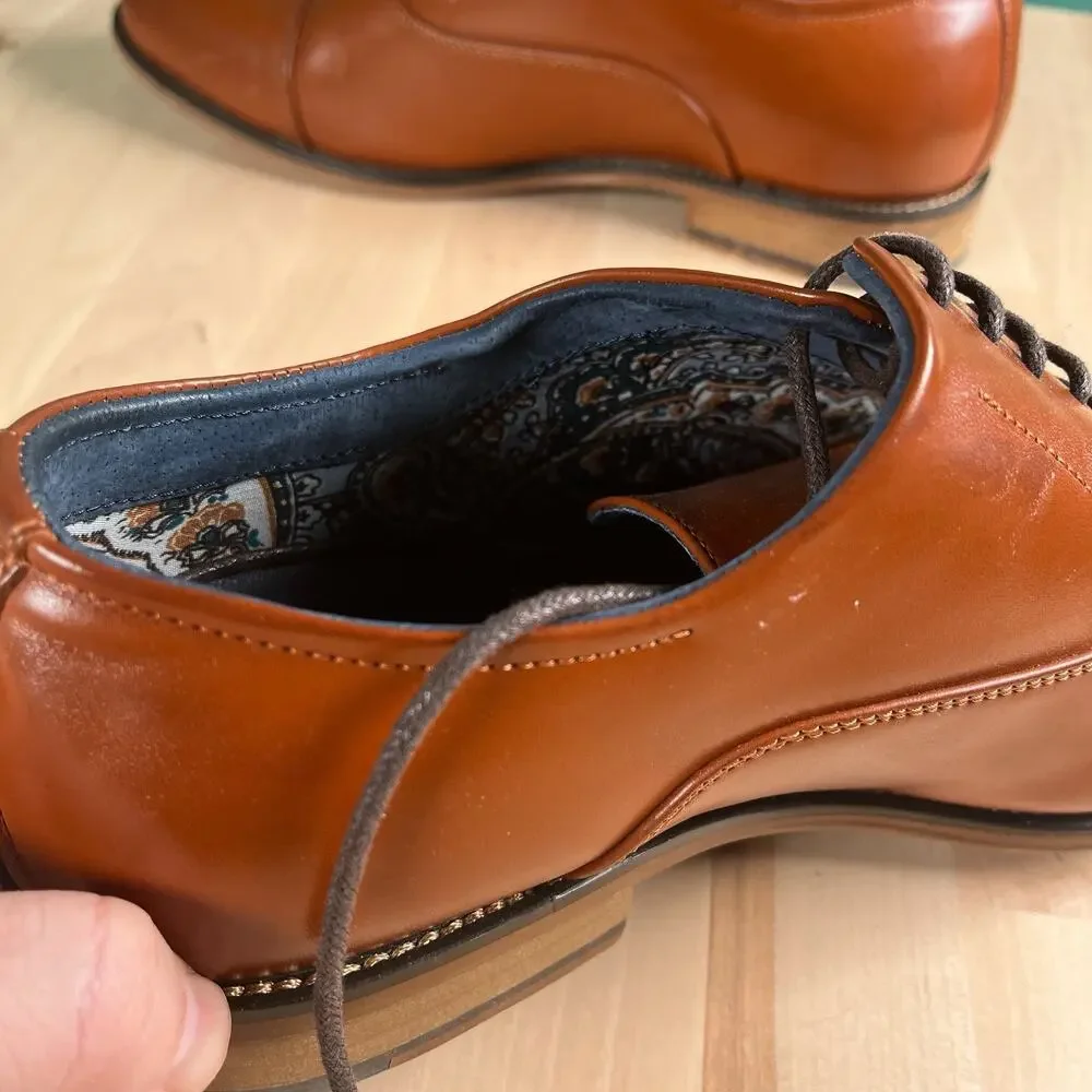 BRUNO MARC NEW YORK Mens Louis 2 Brown Oxford Dress Shoe Size 10.5 Wide